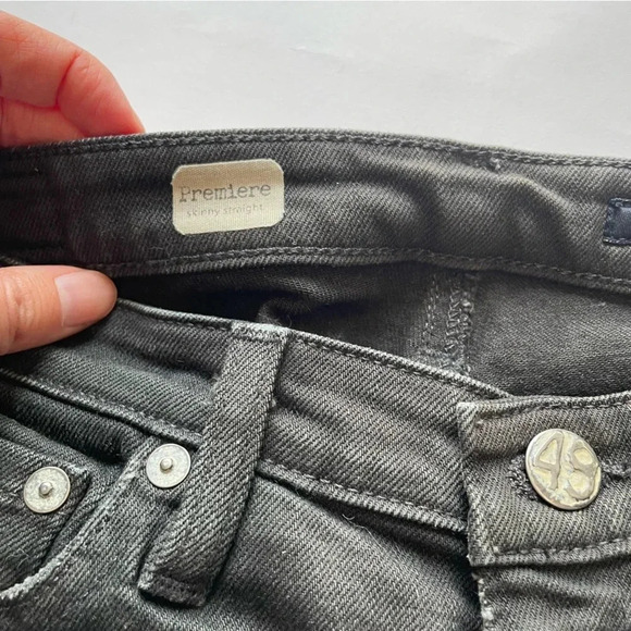 AG Adriano Goldschmeid Premiere Skinny Straight Leg Jean Grey Size 29R - Picture 6 of 12